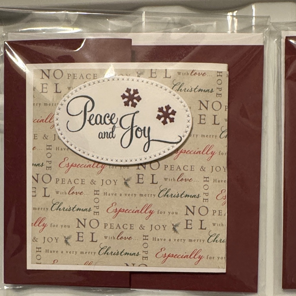 6 Elegant Handmade Holiday Cards Set - Tri-fold. Beautiful!